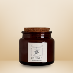 Duftkerze Jasmine & White Tea – Sojawachs – Essentials Candles – 180 ml & 65 ml