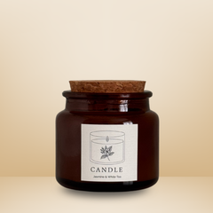 Duftkerze Jasmine & White Tea – Sojawachs – Essentials Candles – 180 ml & 65 ml