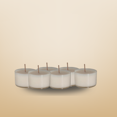 Teelichter aus Sojawachs | Duftfrei, vegan, handgegossen - Essentials Candles 6er Set